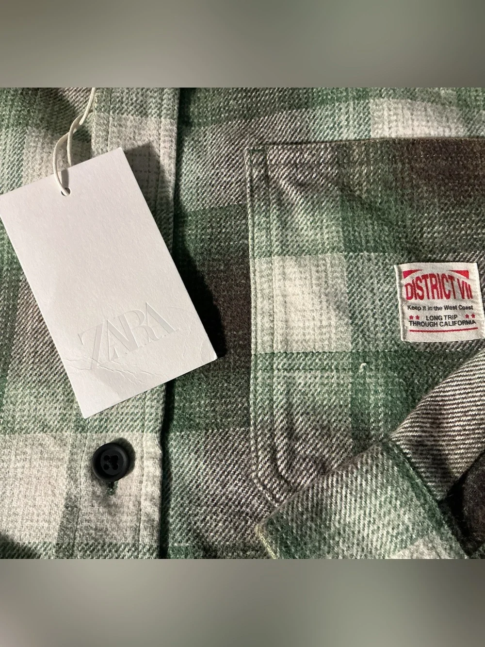 NWT Zara Plaid Longsleeve Shirt